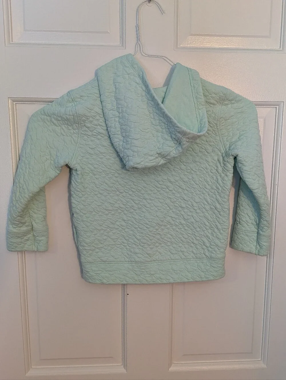 Old Navy Light Green Quilted Zip-Up Hoodie Jacket, size 5T